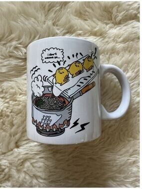 New Gudetama Mug Sanrio I don't Wanna Go Coffee Tea Lazy Egg Cute 20 oz